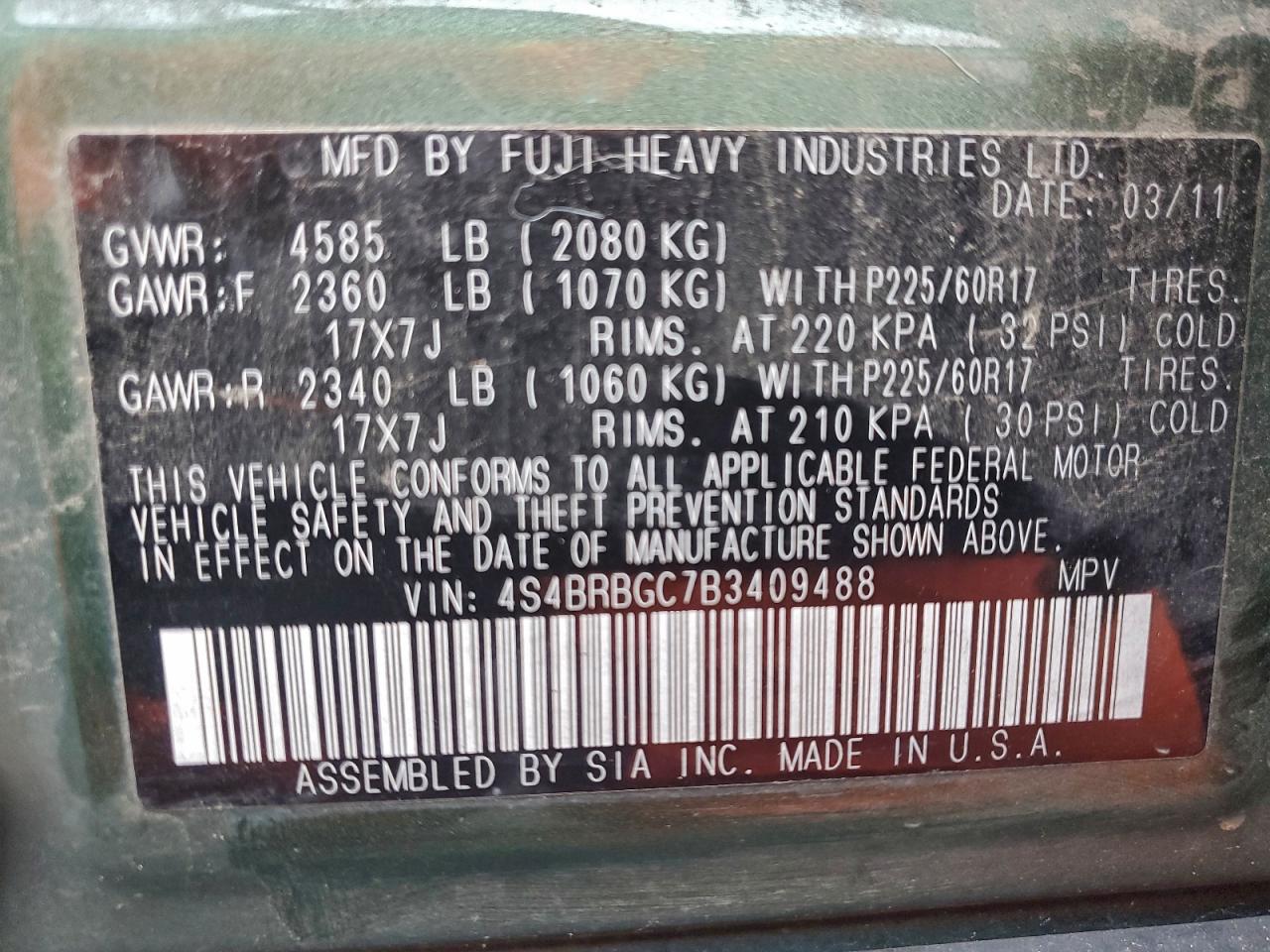 Subaru Outback 2.5i Premium Image 2