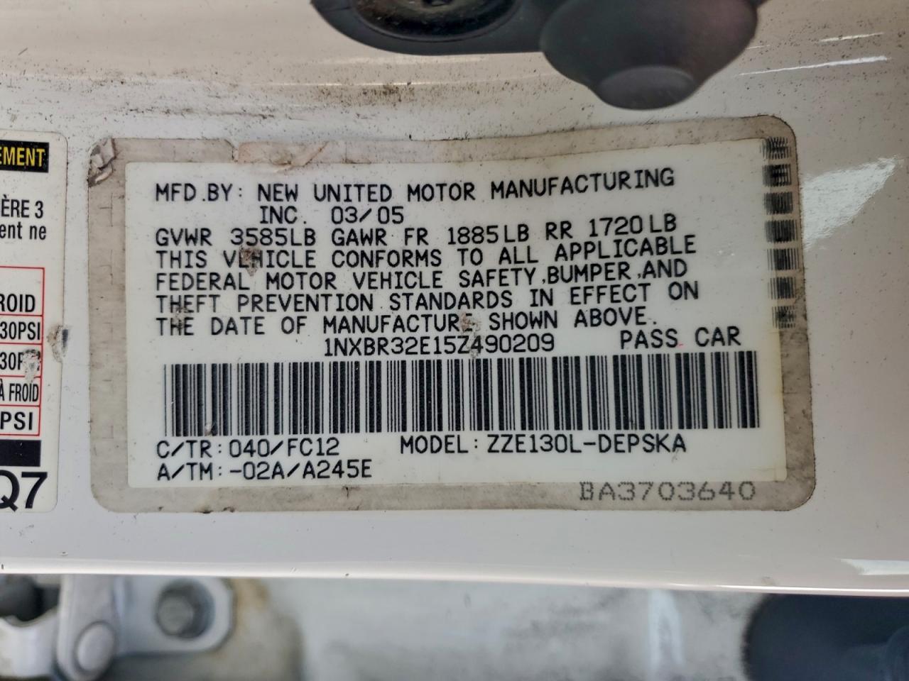 Toyota Corolla Ce Image 6