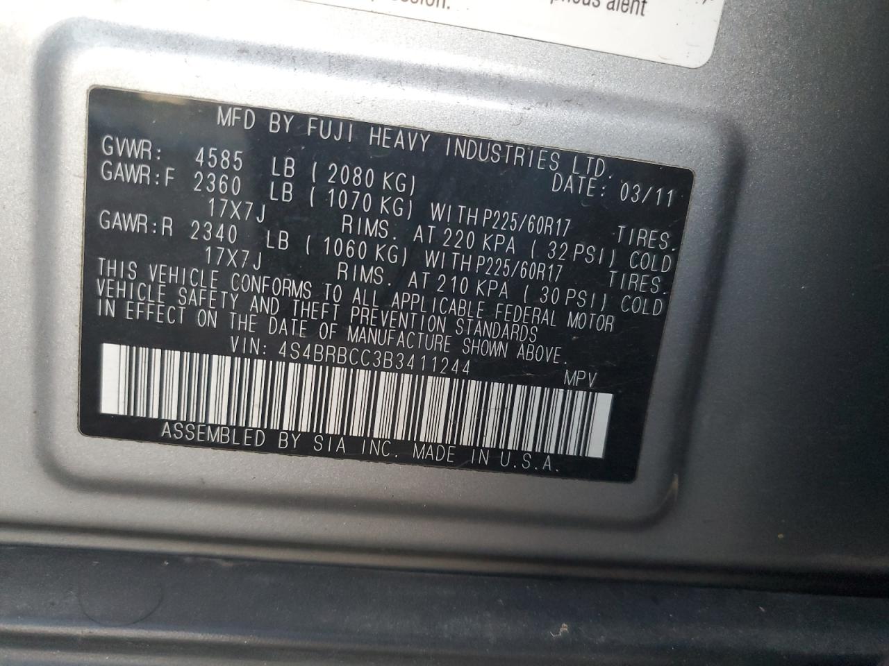 Subaru Outback 2.5i Premium Image 10