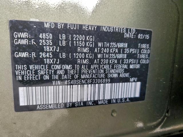 Subaru Outback 3.6r Limited Image 9